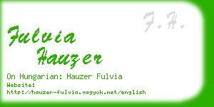 fulvia hauzer business card